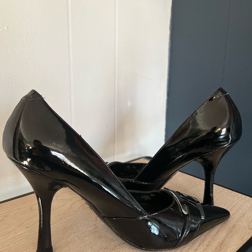 BCBGeneration black stiletto heels with buckle - Size 7.5